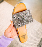 Corkys Gimme Kiss Sandals - Silver-Sandals-Dear Me Southern Boutique, located in DeRidder, Louisiana