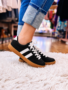 Corkys Heads Up Sneakers- Black/White-Sneakers-Dear Me Southern Boutique, located in DeRidder, Louisiana
