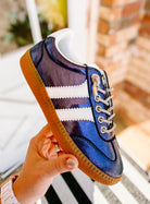 Corkys Heads Up Sneakers - Navy Metallic-Shoes-Dear Me Southern Boutique, located in DeRidder, Louisiana