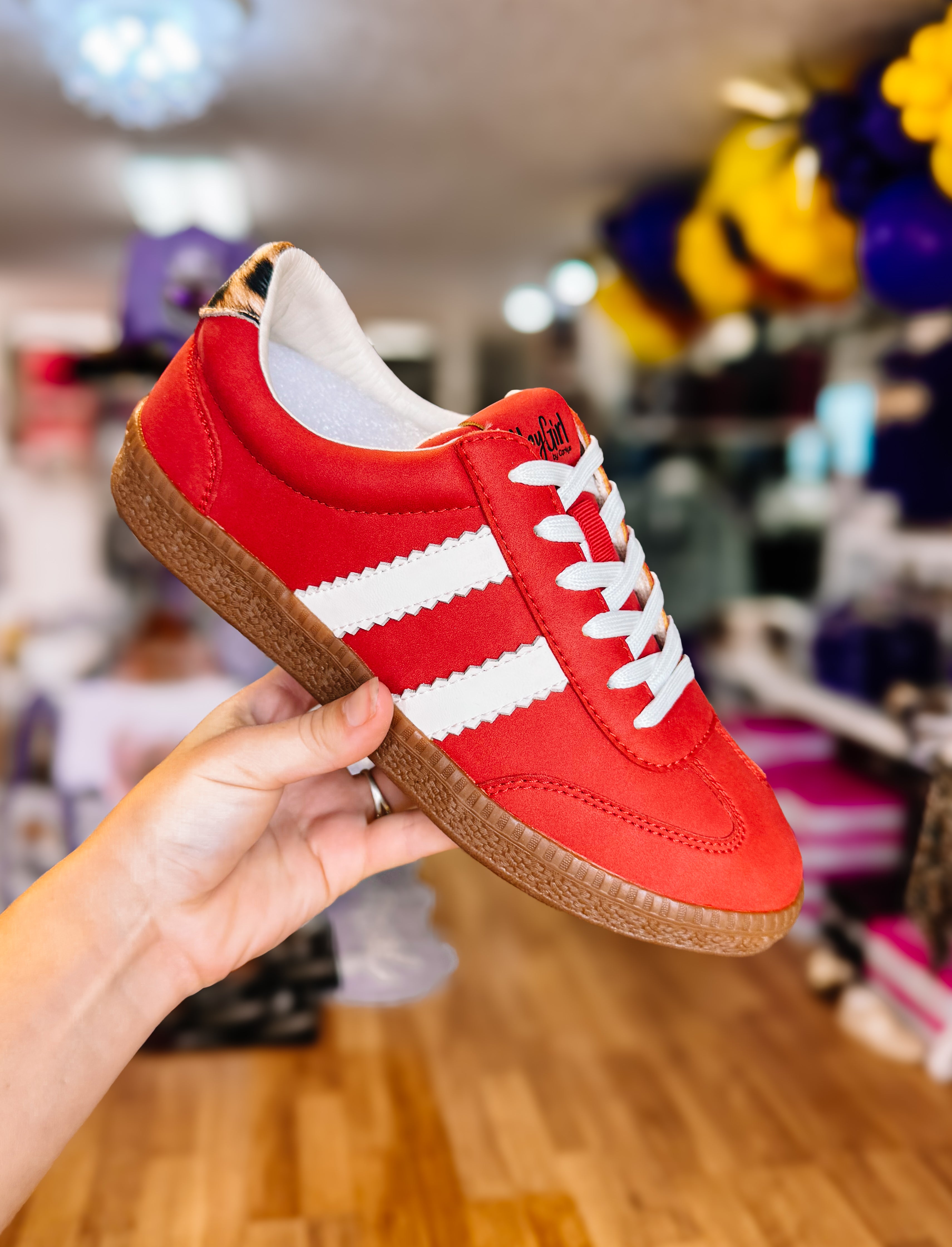 Corkys Heads Up Sneakers- Red/White-Sandals-Dear Me Southern Boutique, located in DeRidder, Louisiana