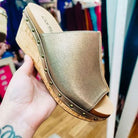 Corkys Hissy Fit Wedges - Bronze-Wedges-Dear Me Southern Boutique, located in DeRidder, Louisiana