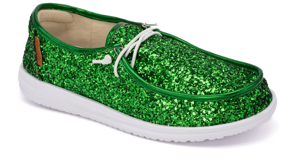 Corkys Kayak - Green Glitter-Shoes-Dear Me Southern Boutique, located in DeRidder, Louisiana