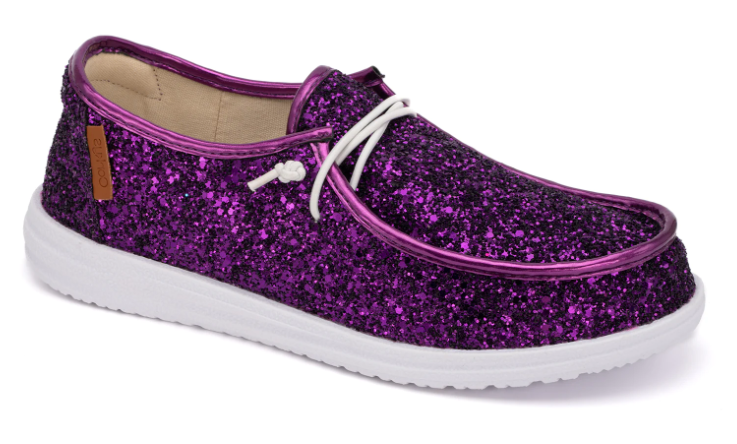 Corkys Kayak - Purple Glitter-Shoes-Dear Me Southern Boutique, located in DeRidder, Louisiana
