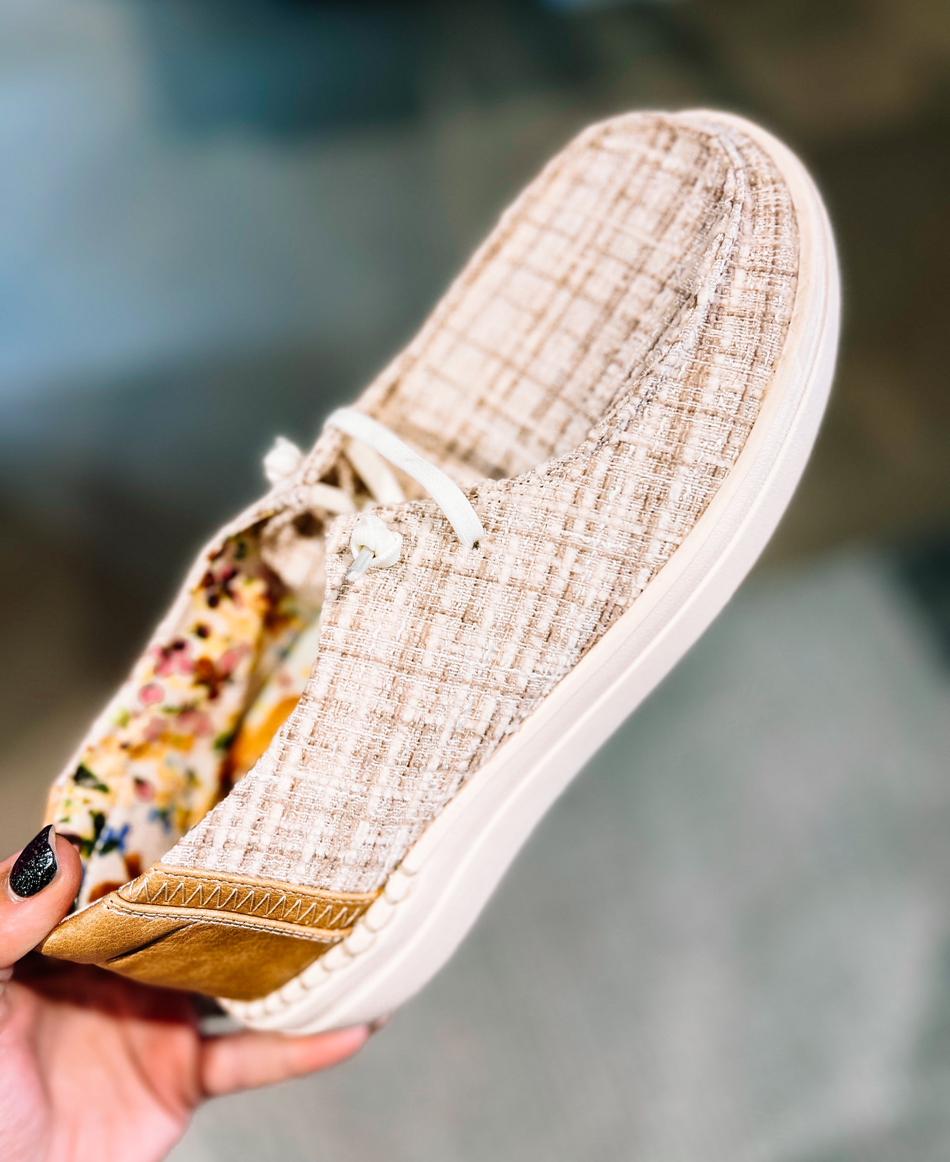 Corkys Kayak Tweed - Sand-Final Sale-Slip-Ons-Dear Me Southern Boutique, located in DeRidder, Louisiana