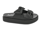 Corkys Lil Bit Knotty - Black/White Polka Dot-Sandals-Dear Me Southern Boutique, located in DeRidder, Louisiana
