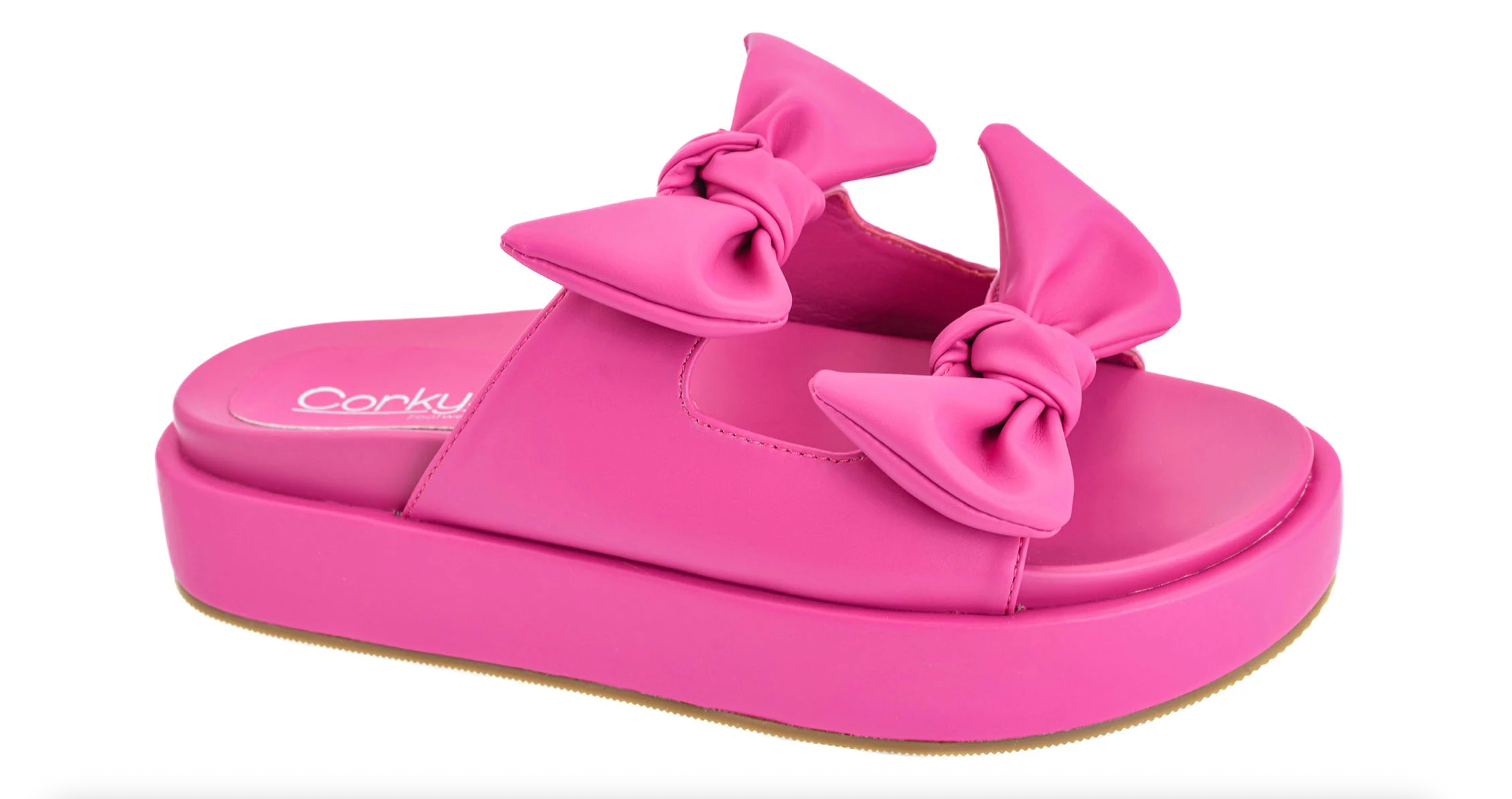 Corkys Lil Bit Knotty Sandals - Pink-Wedges-Dear Me Southern Boutique, located in DeRidder, Louisiana