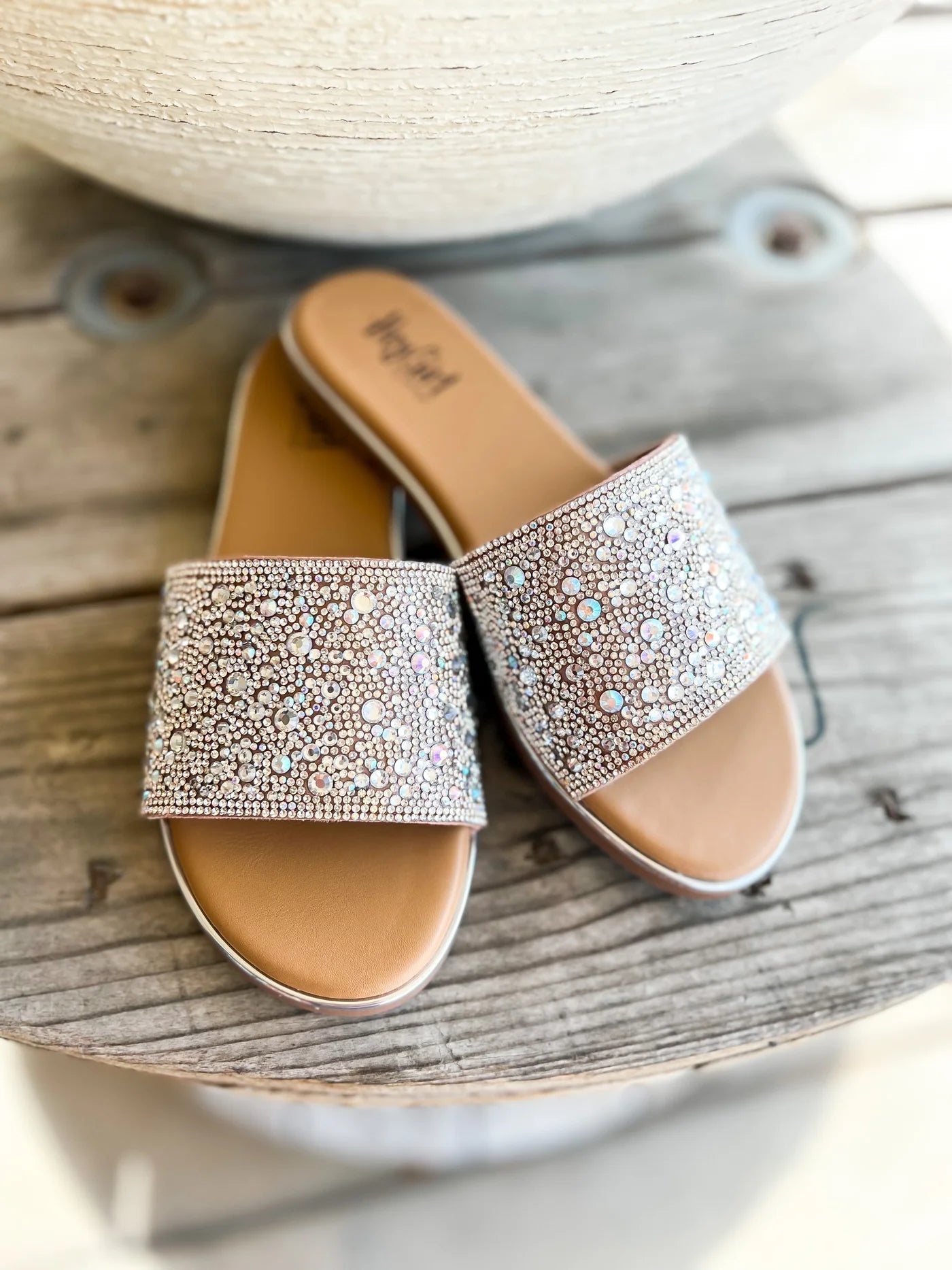 Corkys Pizzazz Clear Jewel Flats-Sandals-Dear Me Southern Boutique, located in DeRidder, Louisiana