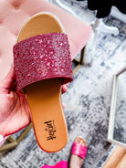 Corkys Pizzazz Pink Jewel Flats-Slip-Ons-Dear Me Southern Boutique, located in DeRidder, Louisiana