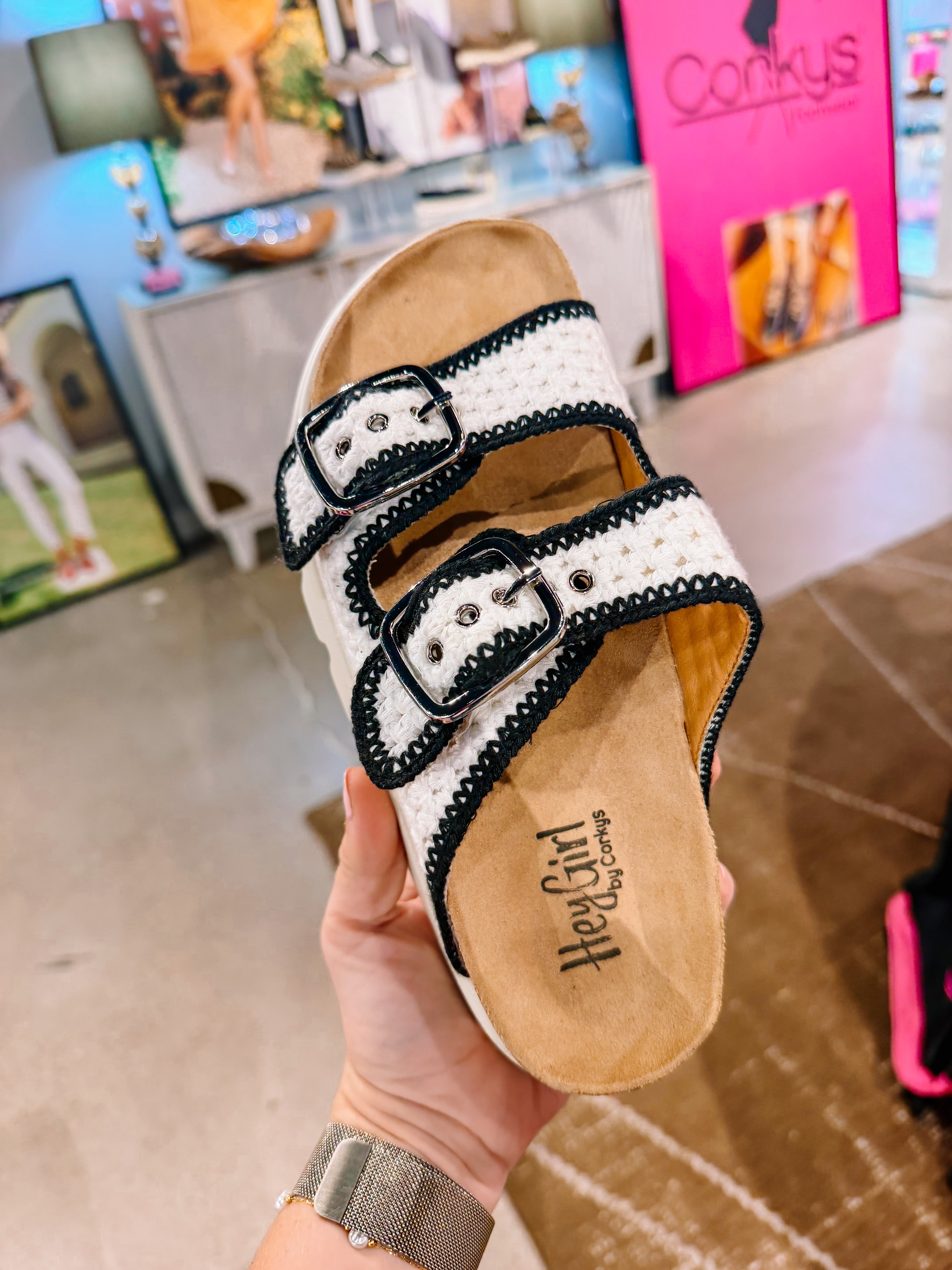 Corkys Rumor Has It- Ivory Black-Dear Me Southern Boutique, located in DeRidder, Louisiana