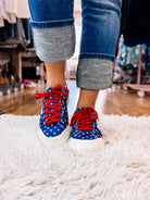 Corkys That's Her Blue with White Stars Patriotic Sneakers-Sneakers-Dear Me Southern Boutique, located in DeRidder, Louisiana