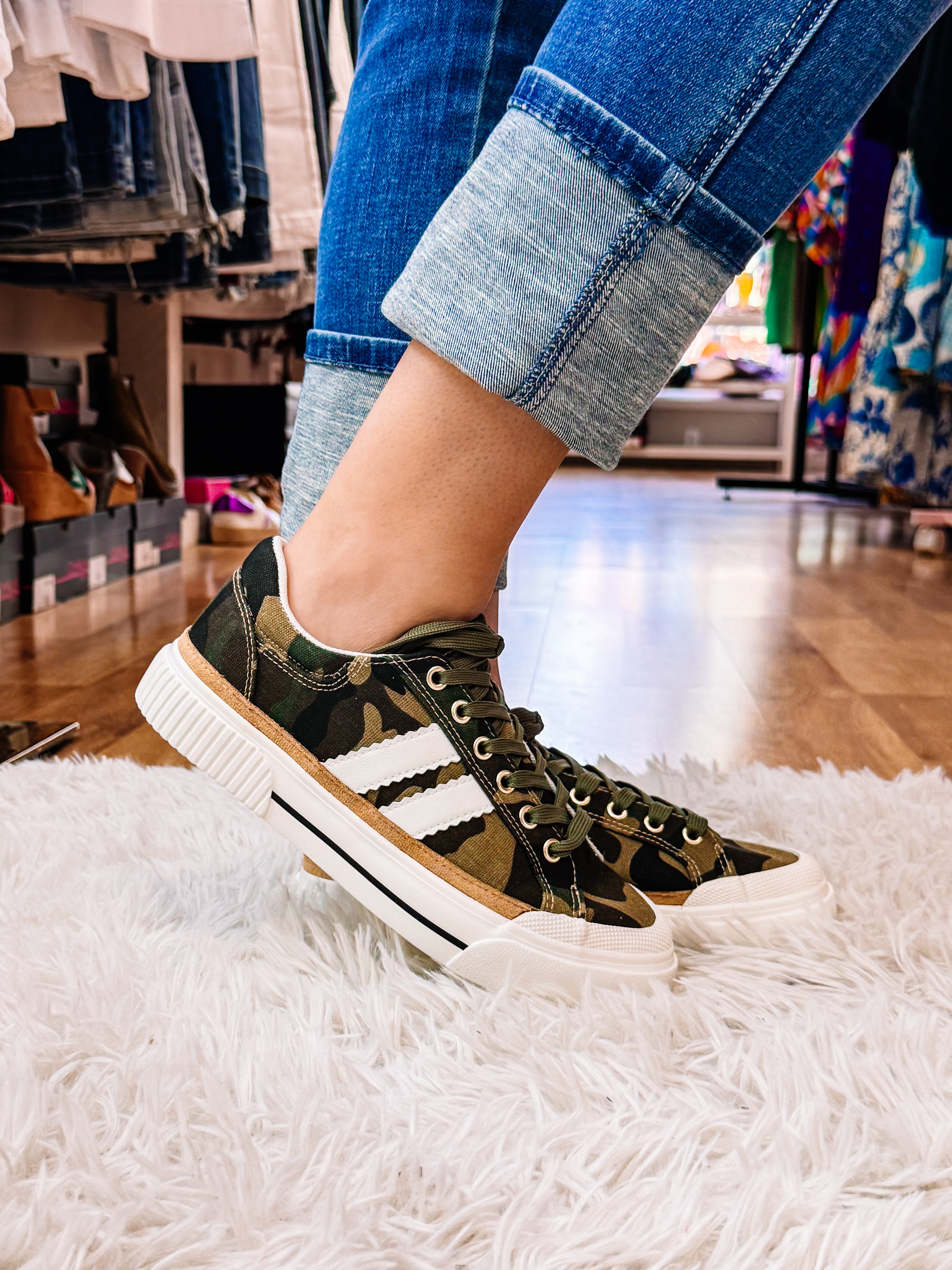 Corkys That's Her Camo Sneakers-Sneakers-Dear Me Southern Boutique, located in DeRidder, Louisiana