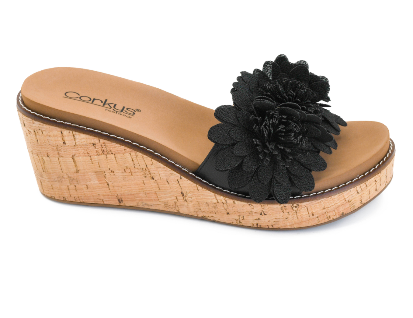 Corkys Wildflower- Black-Mules-Dear Me Southern Boutique, located in DeRidder, Louisiana