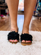 Corkys Wildflower Wedges - Black-Shoes-Dear Me Southern Boutique, located in DeRidder, Louisiana