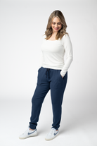 Corrine Joggers - Navy-Loungewear/Pajamas-Dear Me Southern Boutique, located in DeRidder, Louisiana