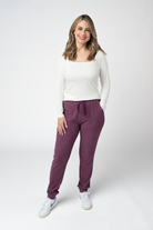 Corrine Joggers - Plum-Loungewear/Pajamas-Dear Me Southern Boutique, located in DeRidder, Louisiana