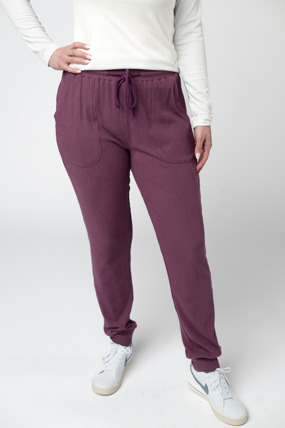Corrine Joggers - Plum-Loungewear/Pajamas-Dear Me Southern Boutique, located in DeRidder, Louisiana