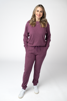 Corrine Joggers - Plum-Loungewear/Pajamas-Dear Me Southern Boutique, located in DeRidder, Louisiana