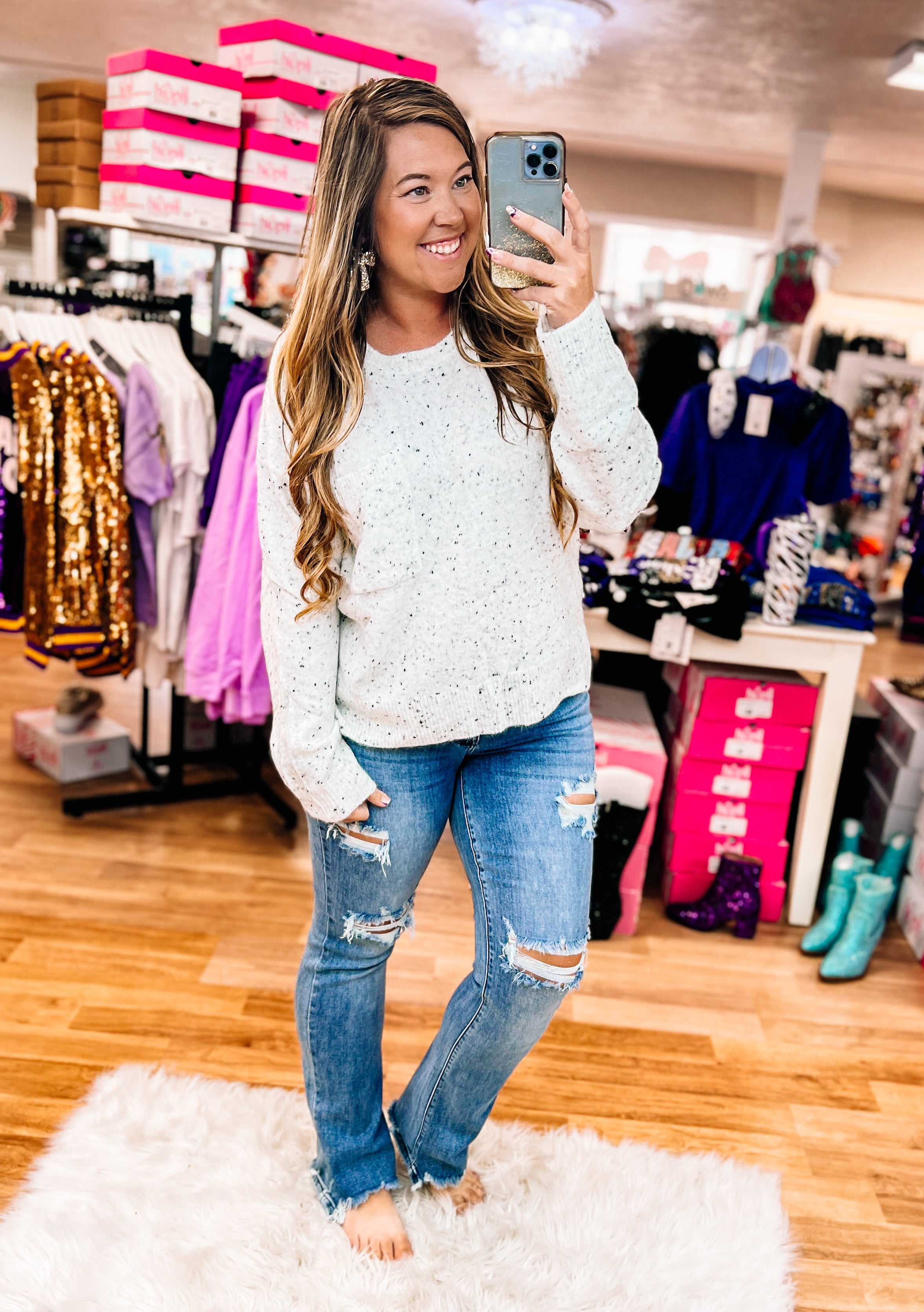 Confetti sweater shops boutique