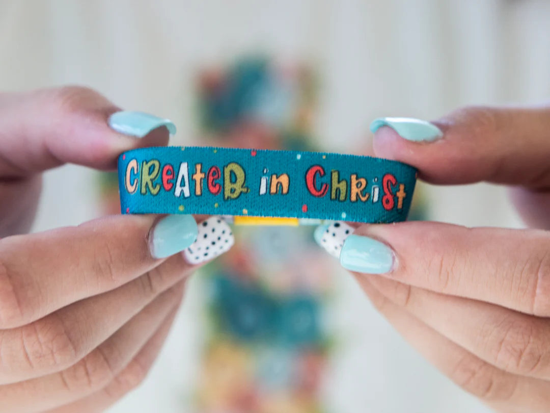 Created in Christ Stretchy Bracelet-JAG Bracelets-Dear Me Southern Boutique, located in DeRidder, Louisiana