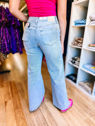 Cross My Heart Wide Leg Judy Blue-Jeans-Dear Me Southern Boutique, located in DeRidder, Louisiana
