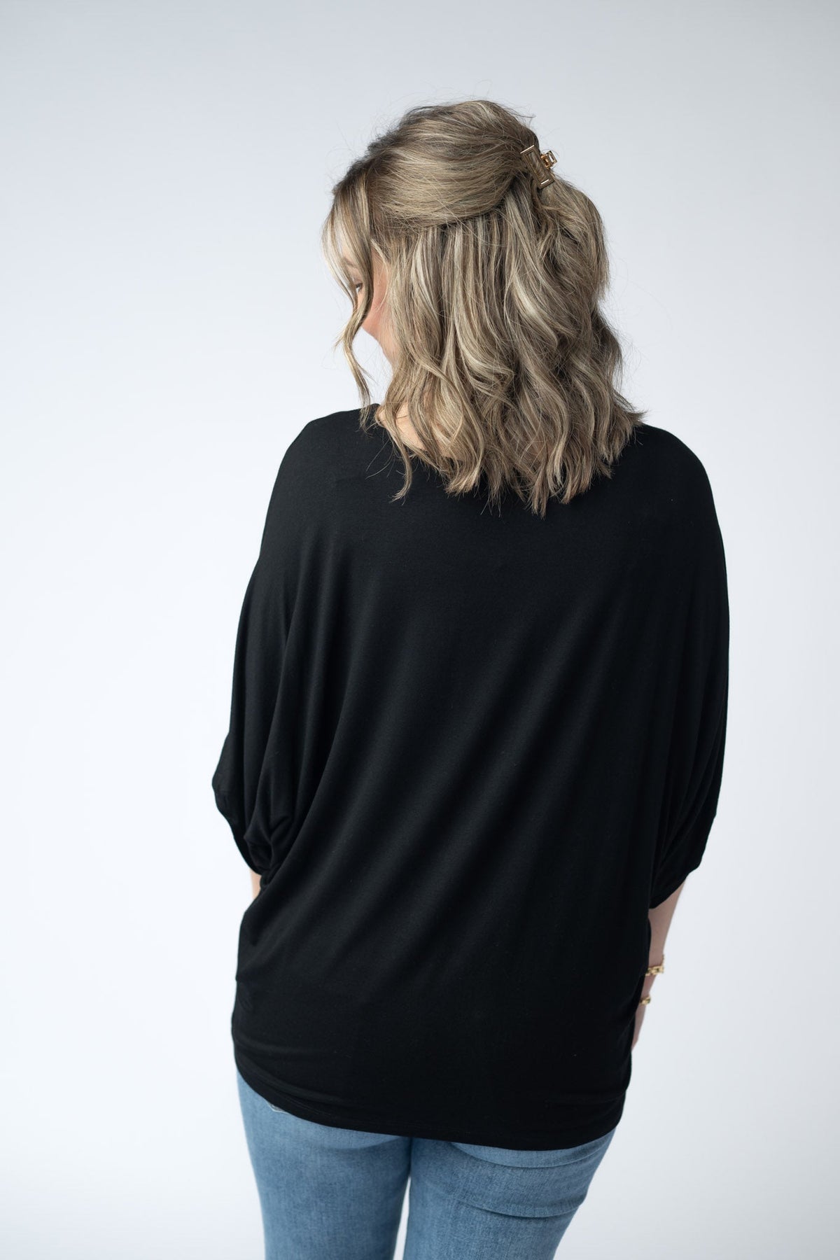 Darcy Dolman Top - Black-Dear Me Southern Boutique, located in DeRidder, Louisiana