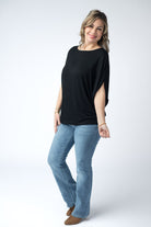 Darcy Dolman Top - Black-Dear Me Southern Boutique, located in DeRidder, Louisiana