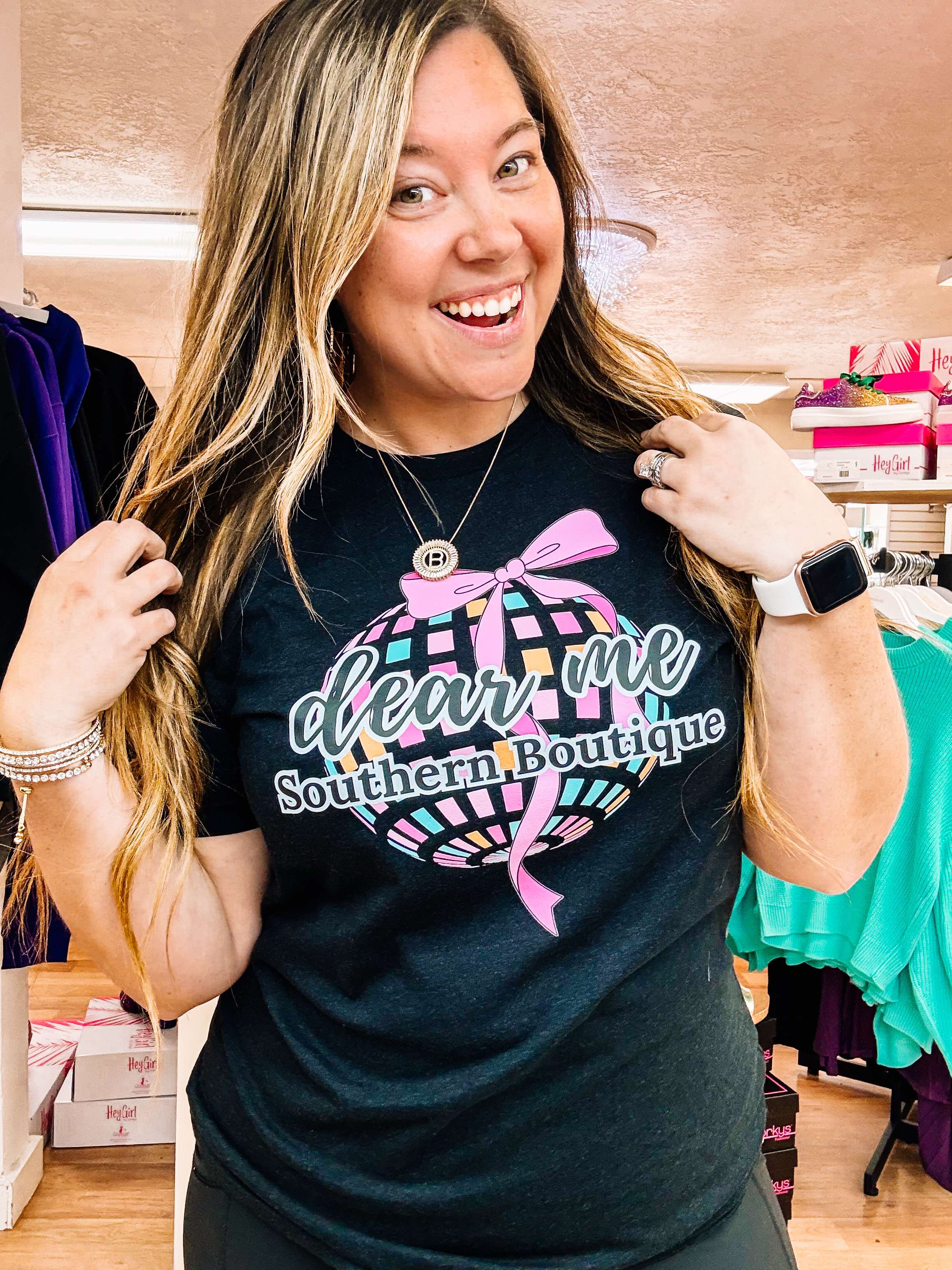 Dear Me Disco - Merch Tee-Graphic Tops-Dear Me Southern Boutique, located in DeRidder, Louisiana