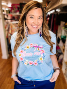 Dear Me Floral Merch Tee-Graphic Tops-Dear Me Southern Boutique, located in DeRidder, Louisiana