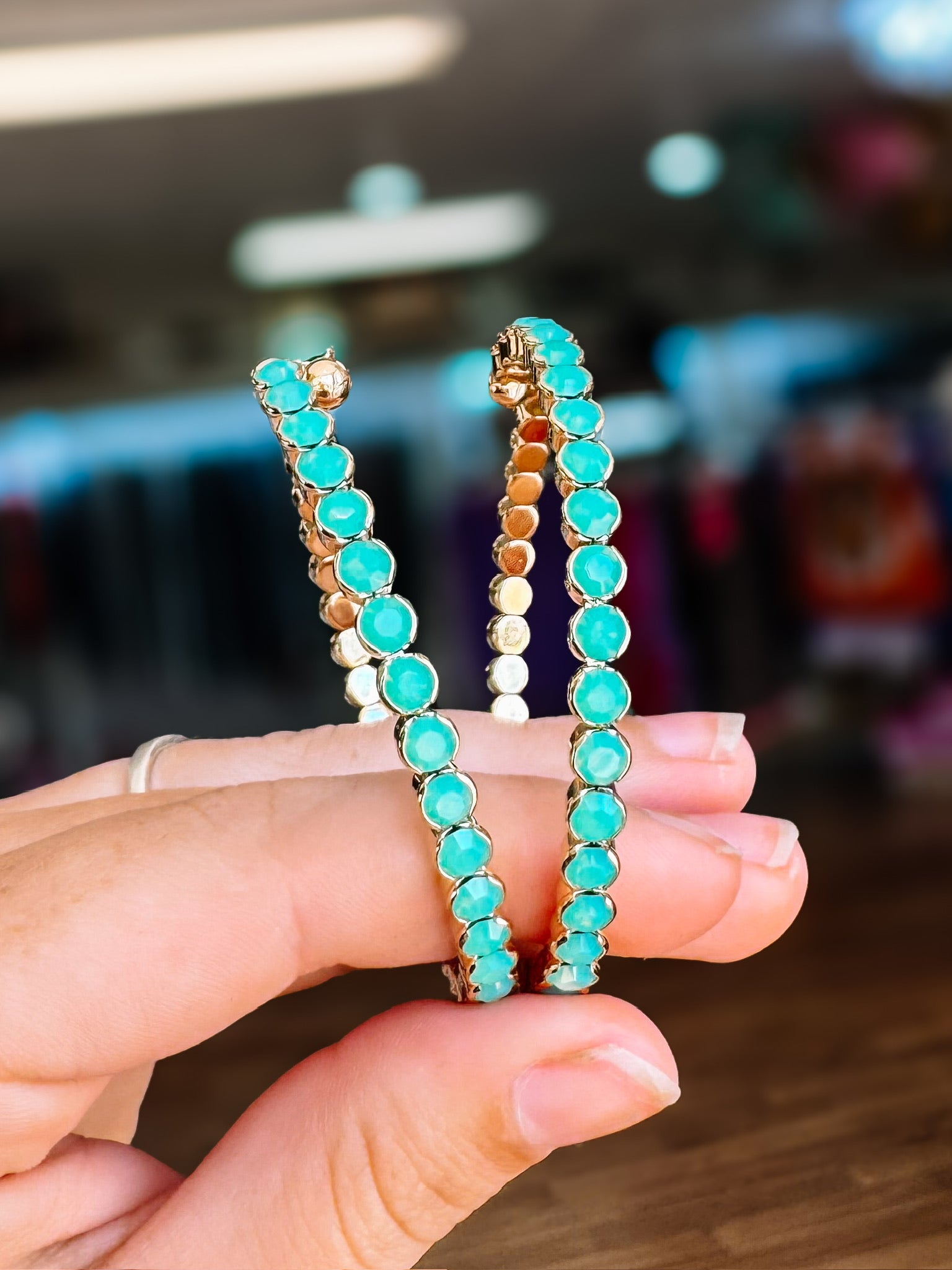 Destin Crystal Bangle - Chocolate Gold Metal-Bracelets-Dear Me Southern Boutique, located in DeRidder, Louisiana