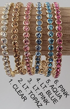 Destin Crystal Bangle - Gold Metal-Bracelets-Dear Me Southern Boutique, located in DeRidder, Louisiana