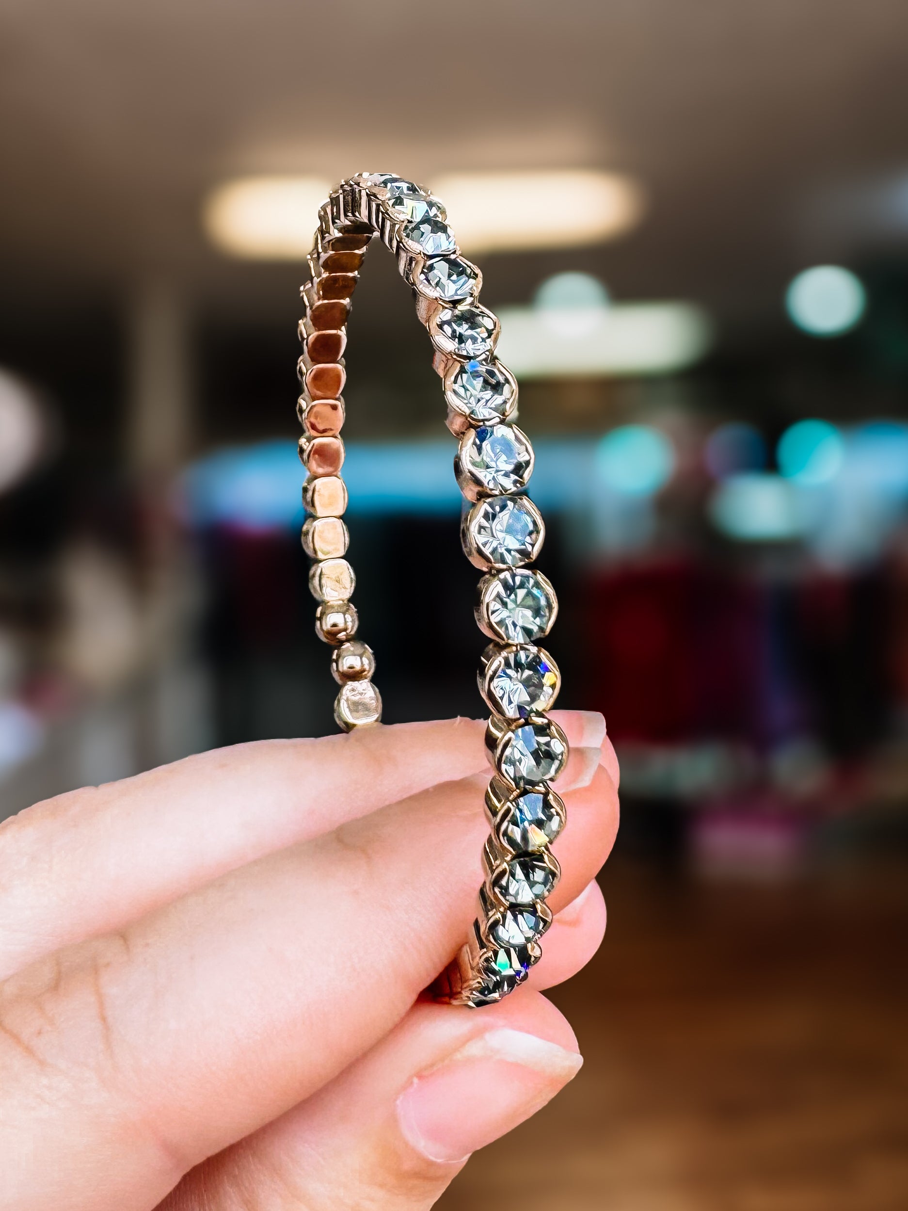 Destin Crystal Bangle - Gunmetal-Bracelets-Dear Me Southern Boutique, located in DeRidder, Louisiana