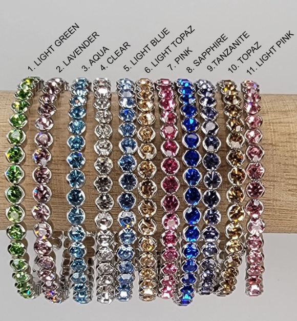 Destin Crystal Bangle - Silver Metal-Bracelets-Dear Me Southern Boutique, located in DeRidder, Louisiana