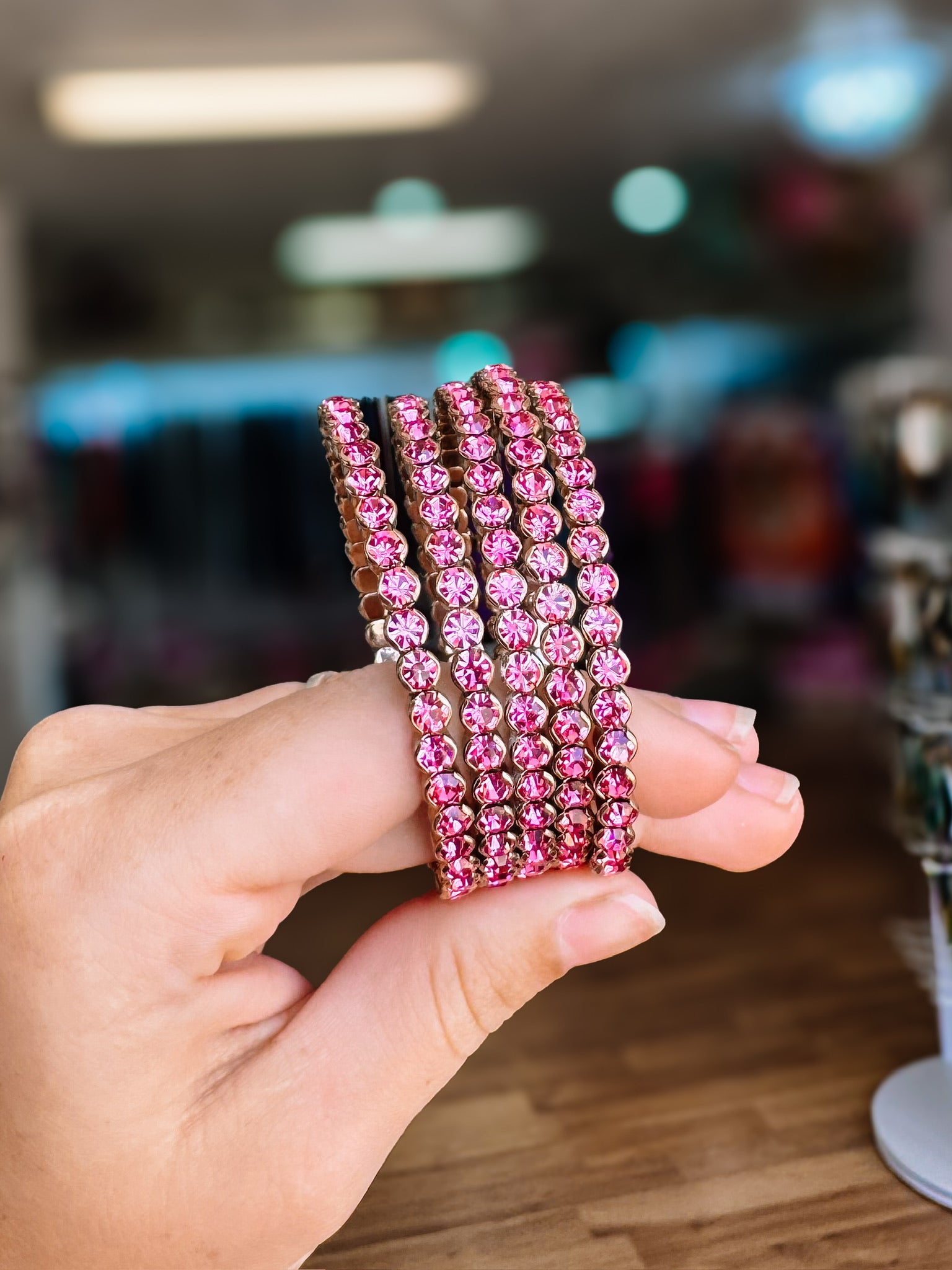 Destin Crystal Bangle - Silver Metal-Bracelets-Dear Me Southern Boutique, located in DeRidder, Louisiana