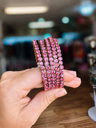 Destin Crystal Bangle - Silver Metal-Bracelets-Dear Me Southern Boutique, located in DeRidder, Louisiana
