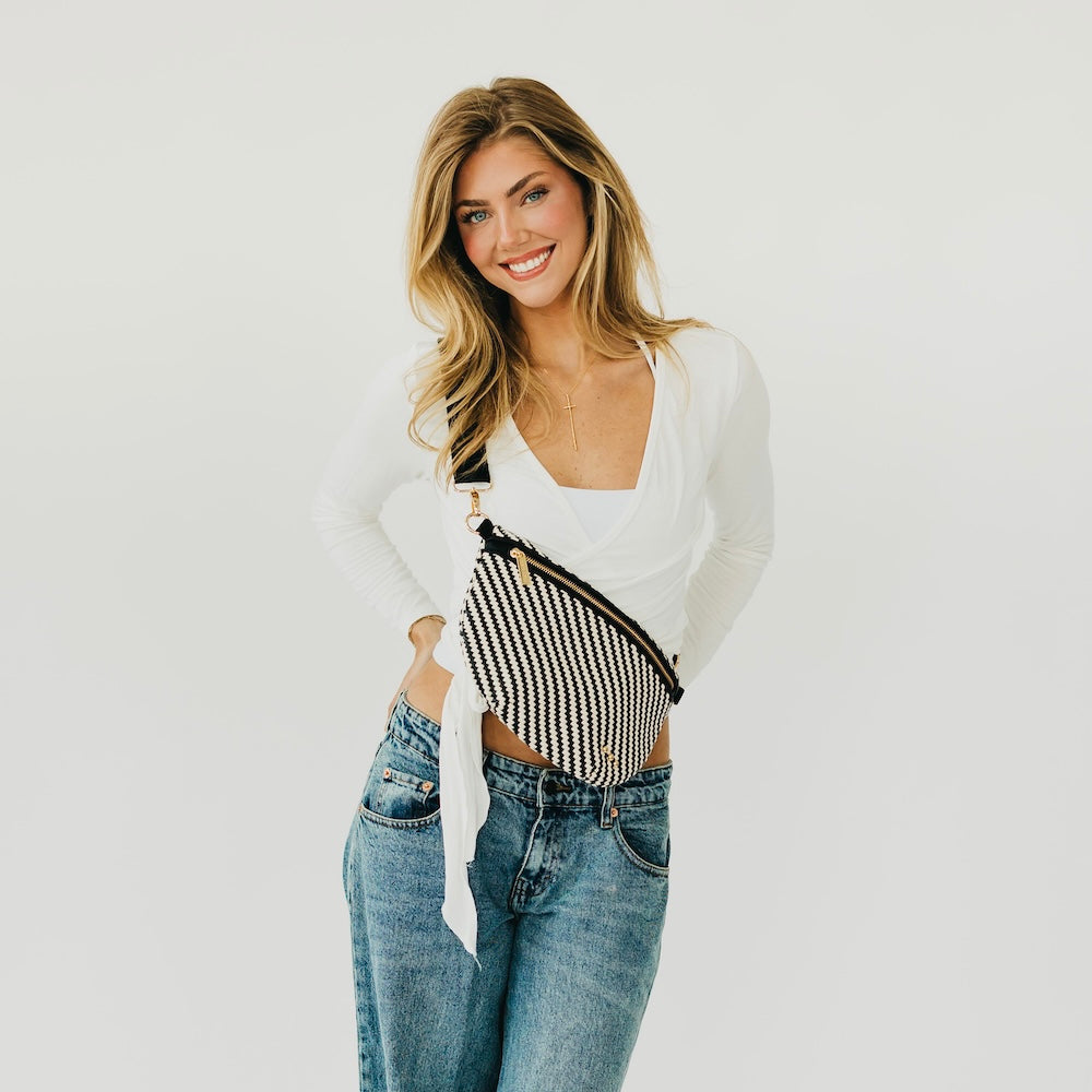 Diagonal Woven Westlyn Bum Bag - NEW!!!-Bum Bag-Pretty Simple