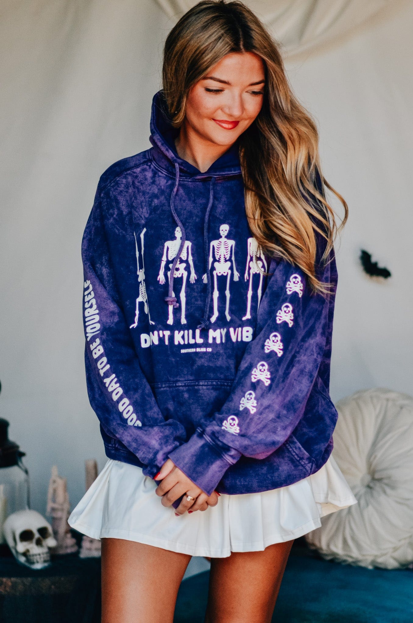 Dont Kill My Vibe Purple Cloud Hoodie-Dear Me Southern Boutique, located in DeRidder, Louisiana