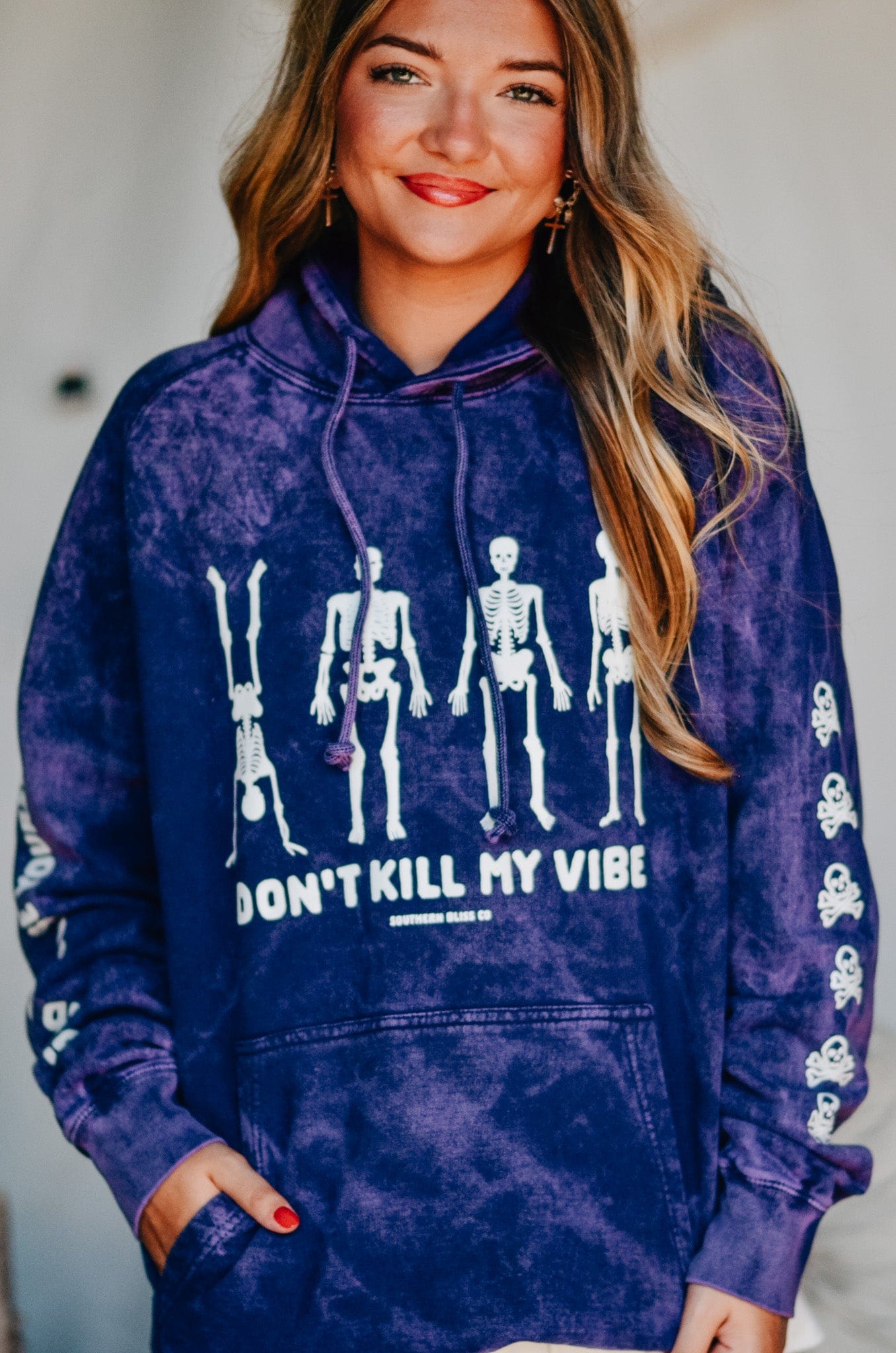 Dont Kill My Vibe Purple Cloud Hoodie-Dear Me Southern Boutique, located in DeRidder, Louisiana