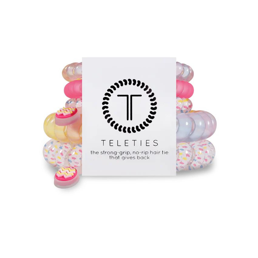 Don't Worry Be Happy Mix Pack Teleties-Mixed Hair Ties-Dear Me Southern Boutique, located in DeRidder, Louisiana