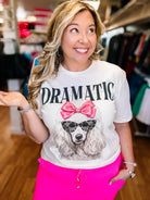 Dramatic Poodle Bougie Rhinestone Tee-Tees-Dear Me Southern Boutique, located in DeRidder, Louisiana