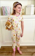 Easter Candy Pajama Pant Set - Yellow/Pink-Kids-Dear Me Southern Boutique, located in DeRidder, Louisiana