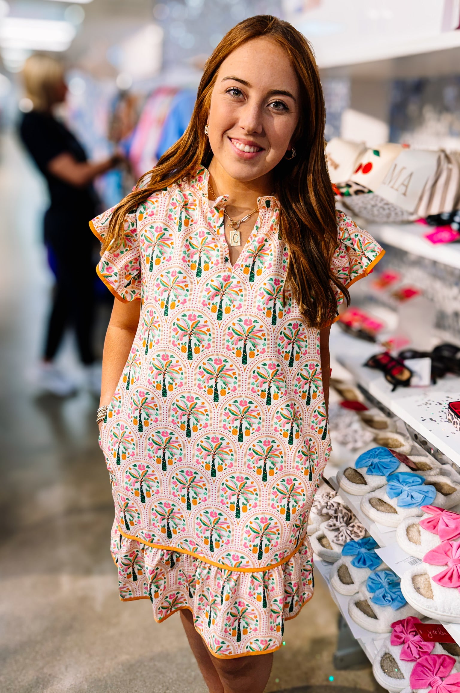 Eliza Ruffle Dress- Pineapple Isle-Dress-Dear Me Southern Boutique, located in DeRidder, Louisiana