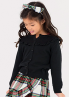 Emma Ruffle Trim Cardigan - Black-JAG Cardigans-Dear Me Southern Boutique, located in DeRidder, Louisiana