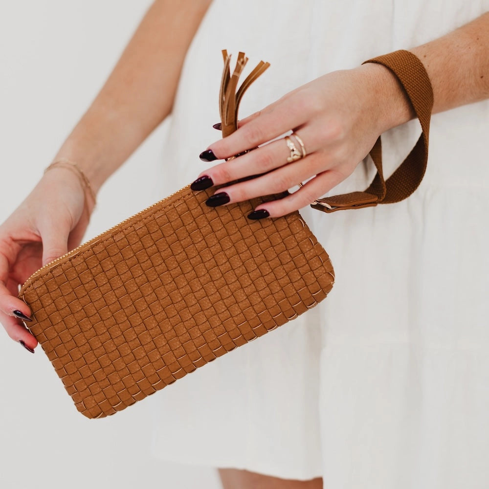 Emma Woven Clutch Wristlet-Clutch Bags-Dear Me Southern Boutique, located in DeRidder, Louisiana
