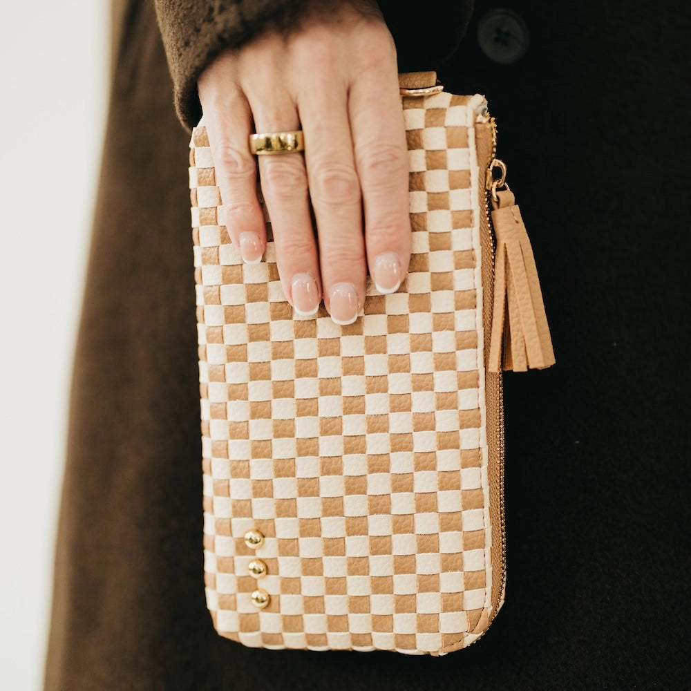 Emma Woven Clutch Wristlet-Clutch Bags-Dear Me Southern Boutique, located in DeRidder, Louisiana