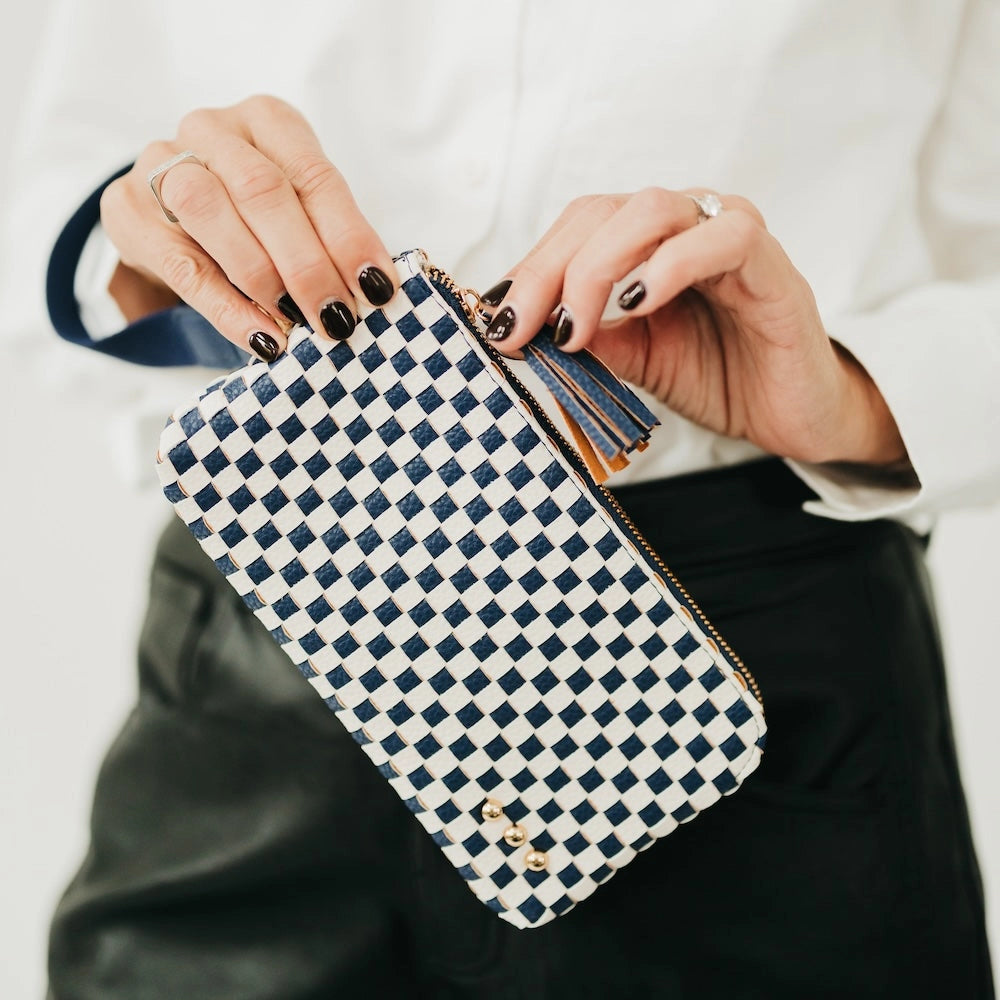 Emma Woven Clutch Wristlet-Clutch Bags-Dear Me Southern Boutique, located in DeRidder, Louisiana