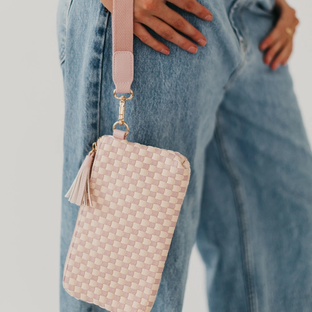 Emma Woven Clutch Wristlet-Clutch Bags-Dear Me Southern Boutique, located in DeRidder, Louisiana