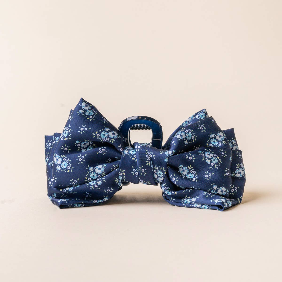 Endless Daydream Navy - Satin Bougie Bow Claw Clip-Hair Clips-Dear Me Southern Boutique, located in DeRidder, Louisiana
