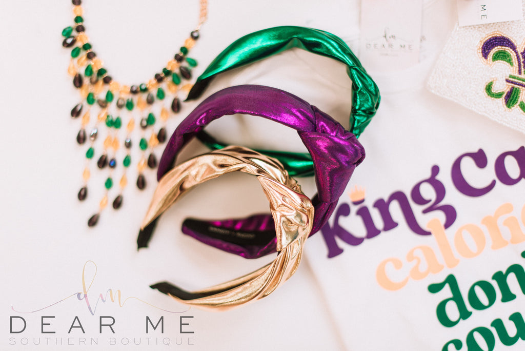 Essential Metallic Headbands - purple, green, gold-Apparel & Accessories-Dear Me Southern Boutique, located in DeRidder, Louisiana