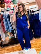 Everyday Ease Lounge Set - Navy-Loungewear-Dear Me Southern Boutique, located in DeRidder, Louisiana