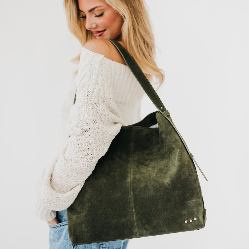 Evie Suede Hobo Shoulder Bag-Shoulder Bag-Dear Me Southern Boutique, located in DeRidder, Louisiana
